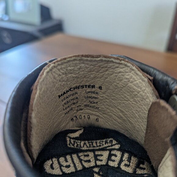 Freebird by Steven Manchester Goodyear Welted Distressed Leather Boots Black 8 - Picture 11 of 14